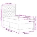 vidaXL Posteľ s pružinovým rámom Tmavomodrá 90 x 200 cm Zamat
