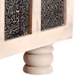 vidaXL Úložný box biely 110x40x45 cm masívne akáciové drevo