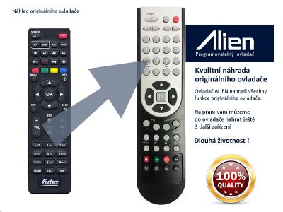 Diaľkový ovládač ALIEN STB Fuba ODE 8510 T2 Stealth