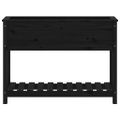 vidaXL Kvetináč s policou čierny 111,5x34,5x81 cm masívna borovica