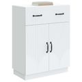 vidaXL Servírovacia skriňa Biela 66 x 34,5 x 87 cm Kompozitné drevo