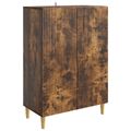 vidaXL Servírovacia skriňa so zásuvkou Dymový dub 66 x 34,5 x 95 cm