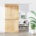 vidaXL Posuvné dvere Prírodná a biela 100 x 210 cm