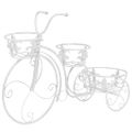 vidaXL Podstavec pod kvetináč v tvare bicykla, vintage štýl kovový