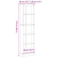 vidaXL Knižnica 46 x 20 x 170 cm Masívne borovicové drevo Biela