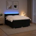 vidaXL Posteľ boxspring s matracom Čierna 200 x 200 cm Látka