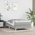 vidaXL Posteľný rám s boxspringom bledosivý 100x200 cm látka