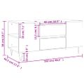 vidaXL Konferenčný stolík lesklý biely 102x44,5x50 cm kompozitné drevo