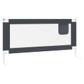 vidaXL Zábrana na detskú posteľ tmavosivá 180x25 cm látka