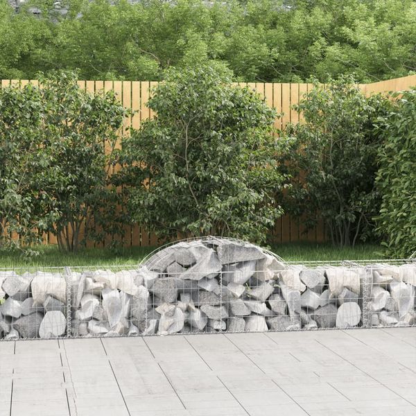 vidaXL Oblúkové gabionové koše 4 ks 200x50x40/60 cm pozink. železo