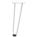 vidaXL Nohy do vlasov pre konferenčný stolík 4 ks, biele 30 cm, masívna oceľ