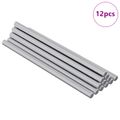 vidaXL Skrutková tyč 12 ks Strieborná 6 x 120 mm Oceľ