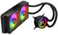 Krux vodný chladič CPU HydroX 240 ARGB / 2x120mm ARGB / PWM / AMD i Intel AiO vodné chladenie, 240mm radiátor, 2× 120mm PWM ARGB ventilátor, infinity mirror pumpa, Intel/AMD kompatibilita, čierne