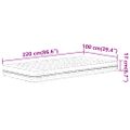 vidaXL Penový matrac biely 100x220 cm tvrdosť H2 H3