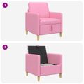 vidaXL Sofa s úložným priestorom Ružová 72 x 78 x 87 cm Polyester