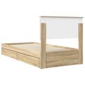 vidaXL Úložná posteľ Sonoma dub 90 x 190 cm Kompozitné drevo