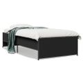 vidaXL Posteľný rám čierny 75x190 cm kompozitné drevo a kov