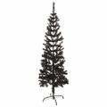 vidaXL Úzky vianočný stromček čierny 150 cm