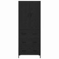 vidaXL Highboard 2 ks Čierny dub 69,5 x 34 x 180 cm Kompozitné drevo