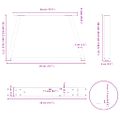 vidaXL Nohy konferenčného stolíka v tvare V, 2 ks, antracitové, 50 x (42-43,3) cm, oceľ