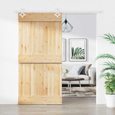 vidaXL Posuvné dvere Prírodná a biela 100 x 210 cm