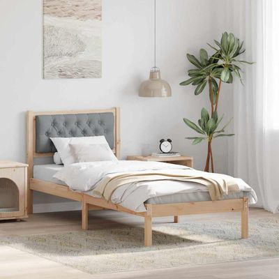 vidaXL Rám postele Svetlosivá 80 x 200 cm Masívne borovicové drevo