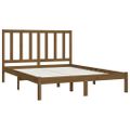 vidaXL Posteľný rám medovo-hnedý borovicový masív 140x190 cm