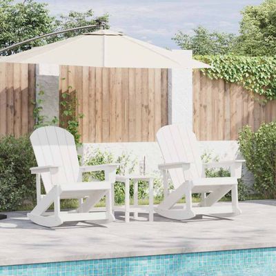 vidaXL Adirondack hojdacie kreslá 2 pcs Biela HDPE