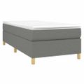 vidaXL Posteľný rám s boxspringom tmavosivá 80x200 cm látka