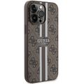 Puzdro Guess pre iPhone 15 Pro Max 6,7" GUHMP15XP4RPSW hnedé HC MAGSAFE 4G PRINTED STRIPES
