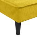vidaXL Pohovka v tvare L žltá 255x140x70 cm zamat