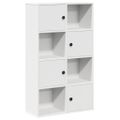 vidaXL Knižnica biela 60x24x101,5 cm kompozitné drevo