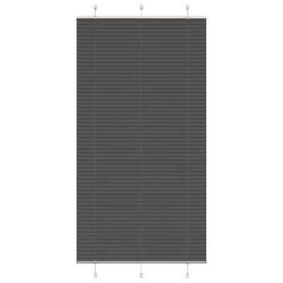 vidaXL plisovaná roleta čierna 105x200 cm Šírka látky 104,4 cm