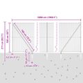 vidaXL Hexagonálny plot s stĺpom 50 x 1,6 m PVC potiahnutá oceľ Sivá