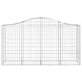 vidaXL Oblúkové gabiónové koše 8ks 200x50x100/120cm pozinkované železo
