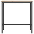 vidaXL stôl Prírodná 100 x 40 x 101 cm Inžinierske drevo a oceľ