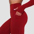 Dámske legíny Ignite Dark Red - GymBeam, veľkosť M, veľkosť oblečenia M