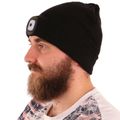 Čepica s čelovkou, univerzálna veľkosť, čierna SIXTOL