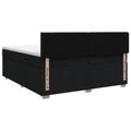 vidaXL Posteľ boxspring s matracom Čierna 200 x 200 cm Látka
