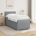 vidaXL Posteľ boxspring s matracom Svetlosivá 80 x 200 cm Látka