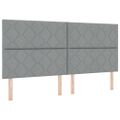 vidaXL LED box s pružinami Svetlosivá 200 x 200 cm látka