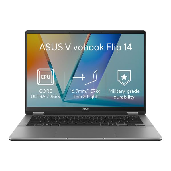 ASUS Vivobook 14 Flip/TP3407SA-OLED147WZ/U7-256V/14''/WUXGA/T/16GB/1TB/Intel int/W11H/Gray/2R