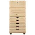 vidaXL Koliesková skriňa 53 x 39 x 103 cm Masívne borovicové drevo