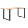 vidaXL Nohy k jedálenskému stolu v tvare U, 2 ks, antracitové, 80 x (72-73) cm, oceľ