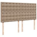 vidaXL Boxspring posteľ s matracom kapučínová 200x200 cm umelá koža