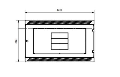 Rozvádzač nástenný 4U 450mm dvere plech RAL7035 Rozvádzač nástenný 4U 450mm dvere plech RAL7035