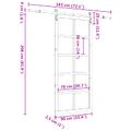 vidaXL Posuvné dvere Prírodná 90 x 208 cm Borovicový masív