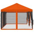 vidaXL Kryt altánku s bočnými stenami 6 x 3 m Oranžová Polyester