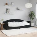 vidaXL Denná posteľ s matracom čierna 80x200 cm zamat