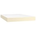 vidaXL Boxspring posteľ s matracom krémová 140x190 cm umelá koža
